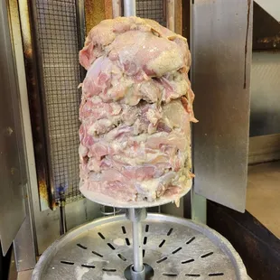 a ham being cooked