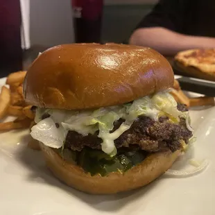 Jerzee&apos;s smash burger.