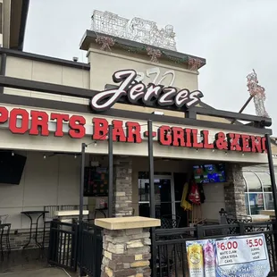 the front of the restaurant