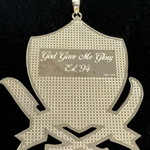 Sample custom pendant