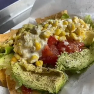 Veggie Nachos with all the good stuff.