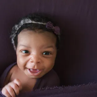 Smiling newborn