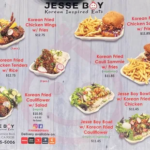 Menu as of February 2024 (p. 1)