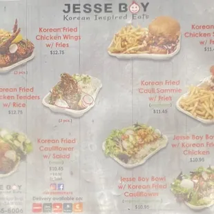 Menu as of September 2023 (p. 1)