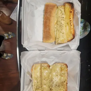 Dbl ord garlic cheese bread: acceptable