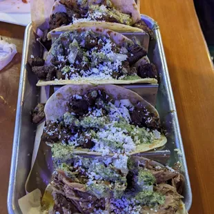 Street tacos - steak and carnitas