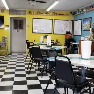 Very clean dining area.