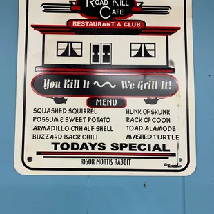 A very appetizing menu! Let's eat!