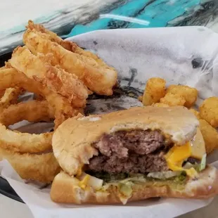 Dry double double with almost cold rings and tots.