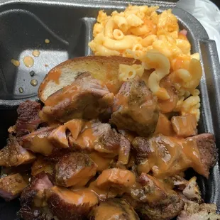 Rib Tip Lunch with Mac and Cheese
