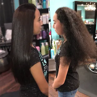 Chemical smoothing treatment! Healthy hair is happy hair