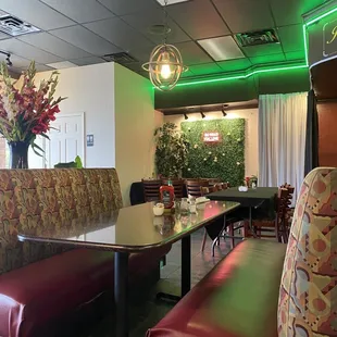 a view of the dining area