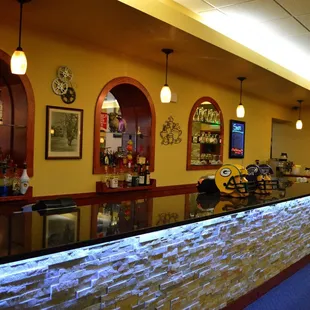 the bar area