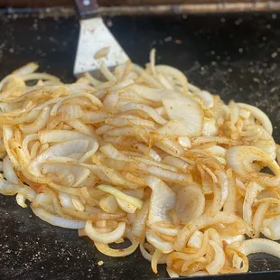 Delicious grilled onions