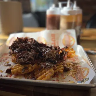 The Belt Buckle with Brisket &amp; waffle fries