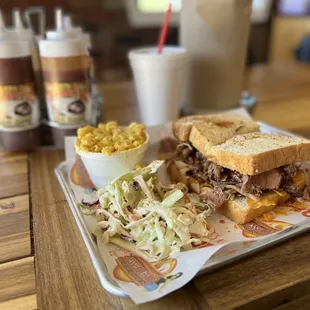 Pulled pork sandwich combo