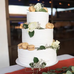 a three tiered wedding cake