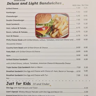 burgers, menu