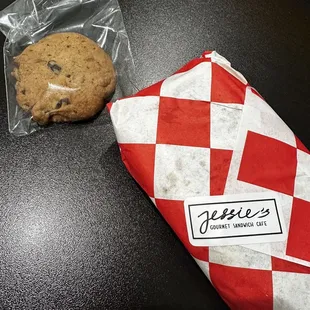 Chocolate Chip Cookie and Wrapped Cuban