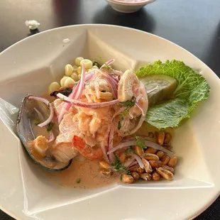 a plate of food on a table