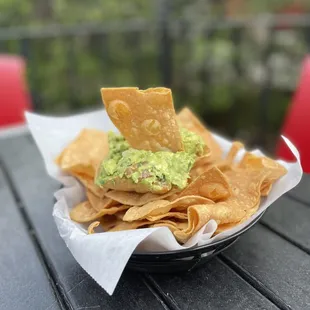 Fresh Guacamole and chips