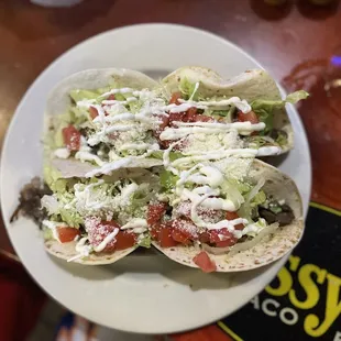 Steak and lamb bbq tacos.... Sooooooo good!