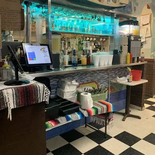 Inside the restaurant