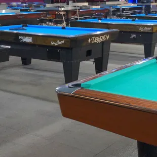 Plenty of pool tables, tournament happening tonight
