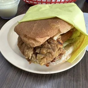 Chicken fried steak Sammy. Very good.