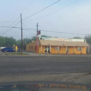 View of Jesus Maria from across the street.  The Beeville city pool is right behind me.