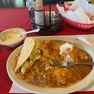 Enchilada plate