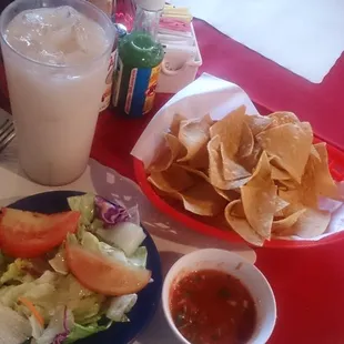Meal comes with a side salad.
