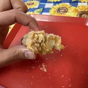 Inside of the churro