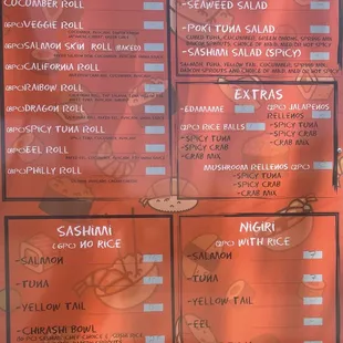 Other menu at Jesushi