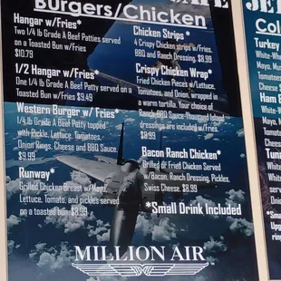 Burger Chicken Menu