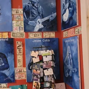 a collection of music memorabilia