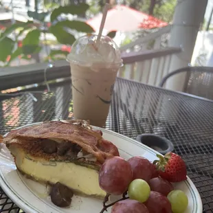 Fresh quiche and delicious coffee