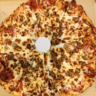 a pizza in a pizza box