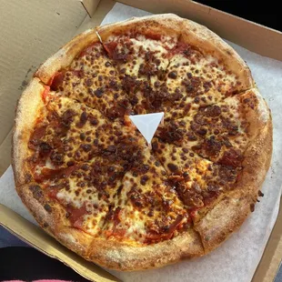 Pepperoni and bacon