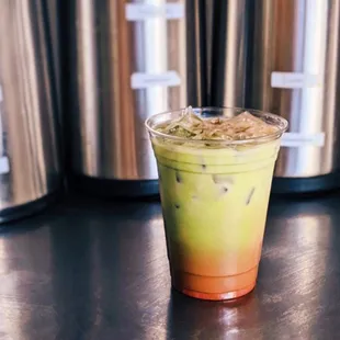 Raspberry Matcha Latte