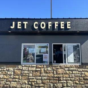 Side of their coffee stand/drive thru