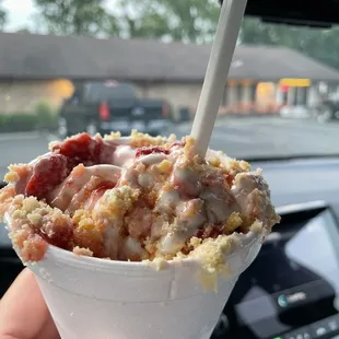 Strawberry shortcake flurry - delicious