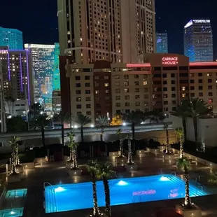 night views from our balcony