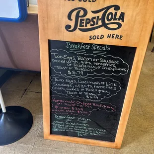 The sign when you enter the restaurant