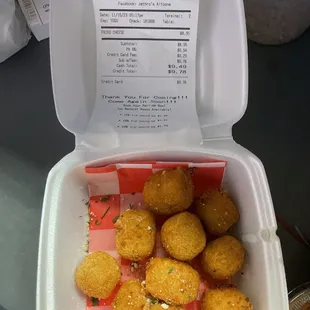 Cheese balls from Jethro's