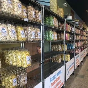 a variety of popcorns