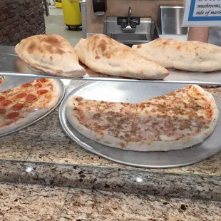 Variety of pizza