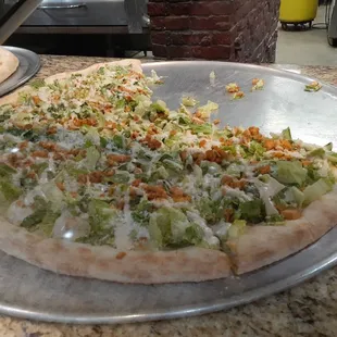 Chicken caesar pizza