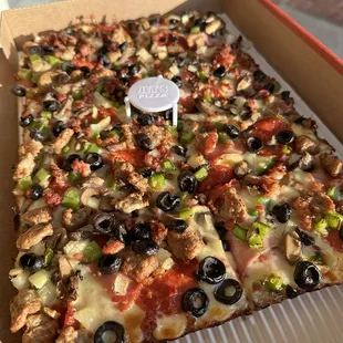 pizza, food