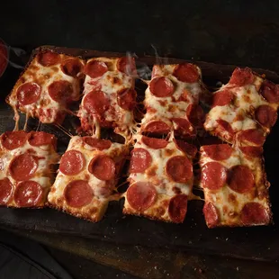 pepperoni and cheese squares
